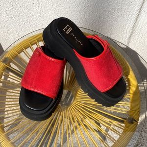 Miista E8 Liese Terrycloth Platform Slides